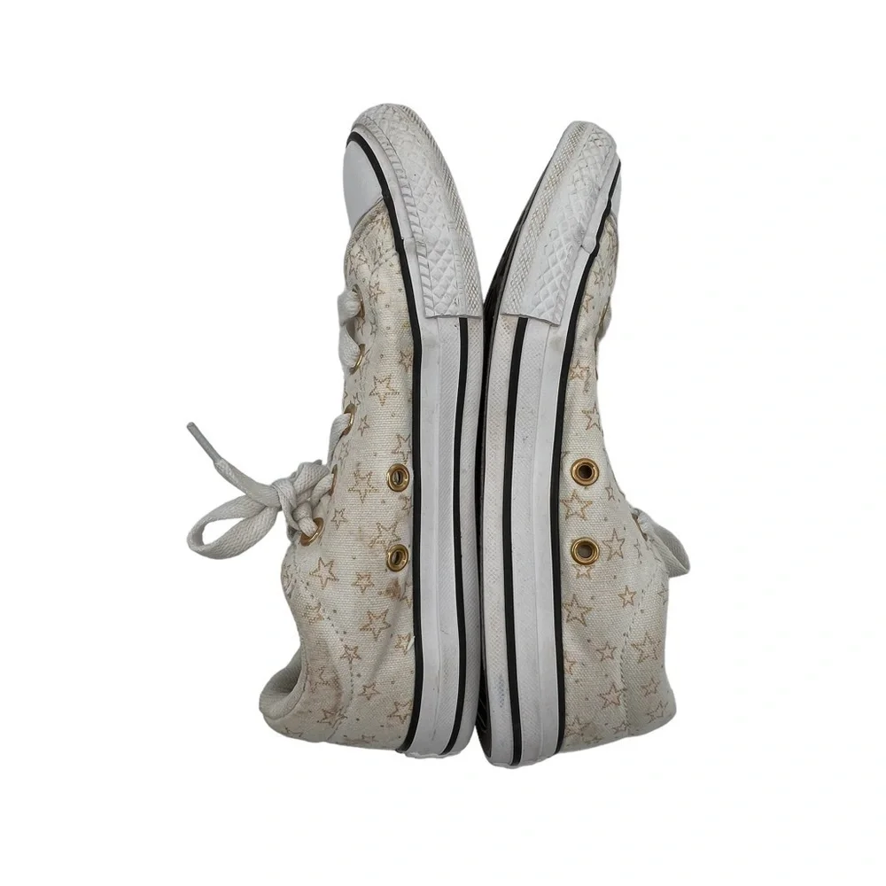 Converse White Gold Chuck Taylor AS Street Star Sneakers Size 3 Girl's